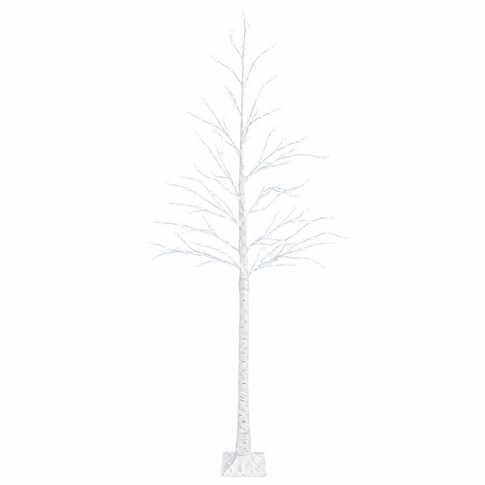 Beržinė Kalėdų eglutė Balta 25 x 25 x 210 cm Plastmasė 406 LED