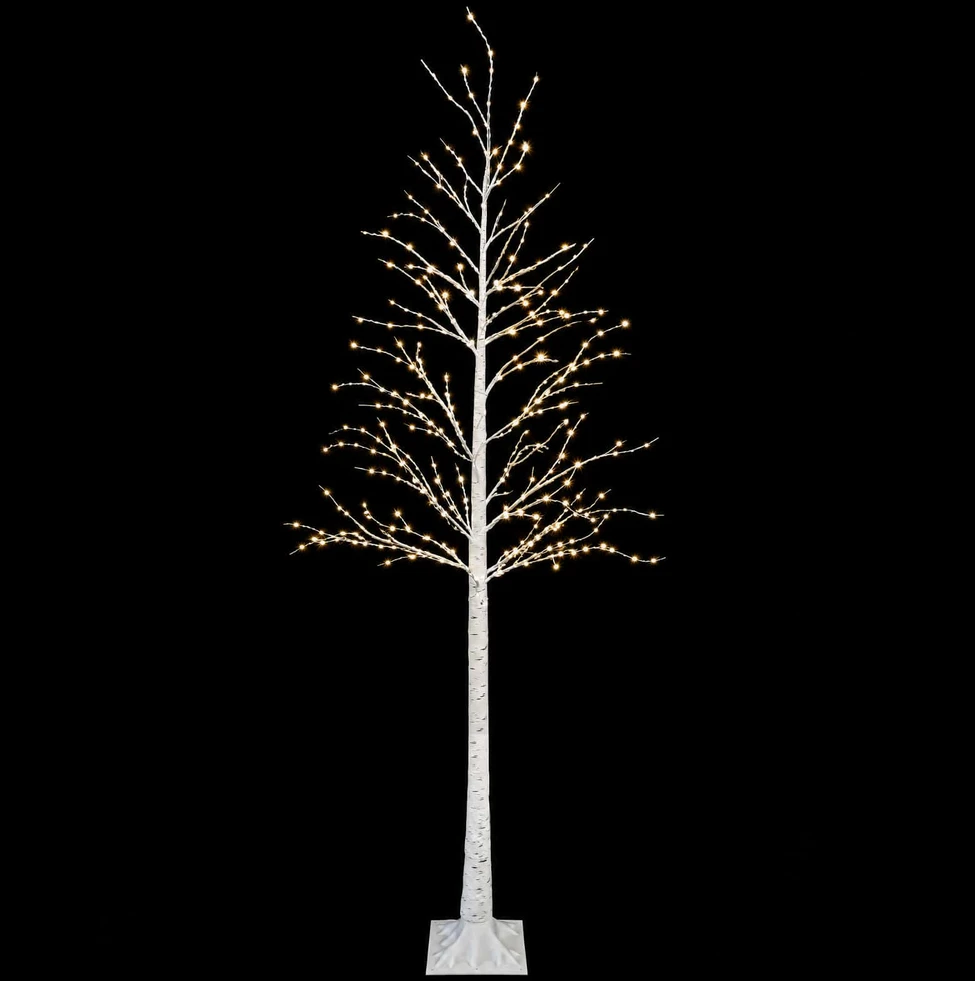 Beržinė Kalėdų eglutė Balta 25 x 25 x 240 cm Plastmasė 493 LED