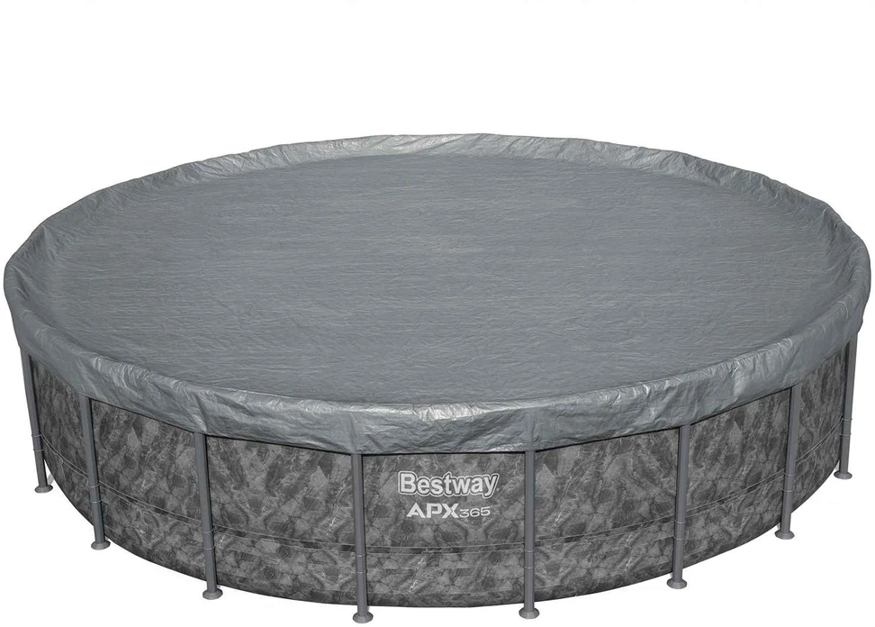 Bestway Baseino dangtis Ø6,1 m Apvali Poliesteris Pilka