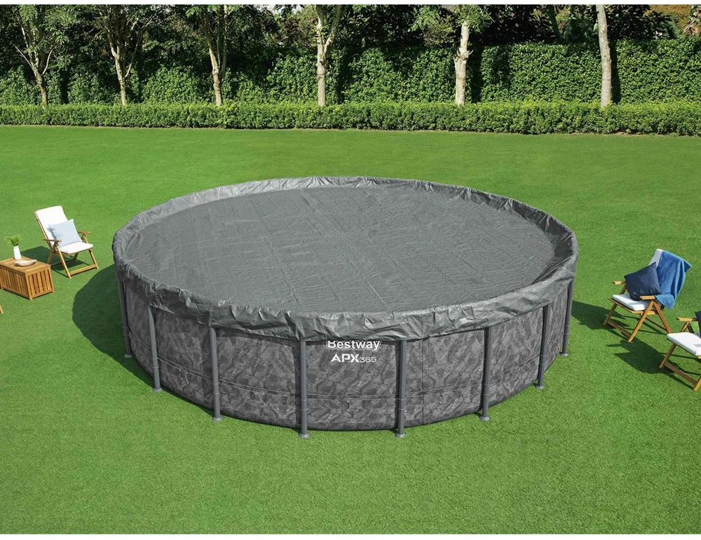 Bestway Baseino dangtis Ø6,1 m Apvali Poliesteris Pilka