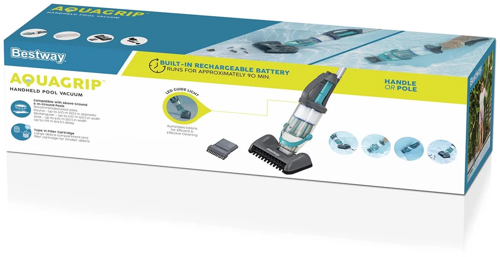 Bestway Bestawy AquaGrip Belaidė Rankinė Baseino Siurblys + 2 Antgaliai 58946