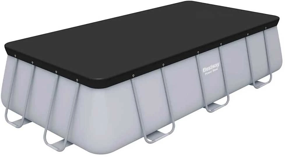 Bestway® Flowclear™ PVC baseino uždangalas 396 x 185 cm, juodas, kvadratinis