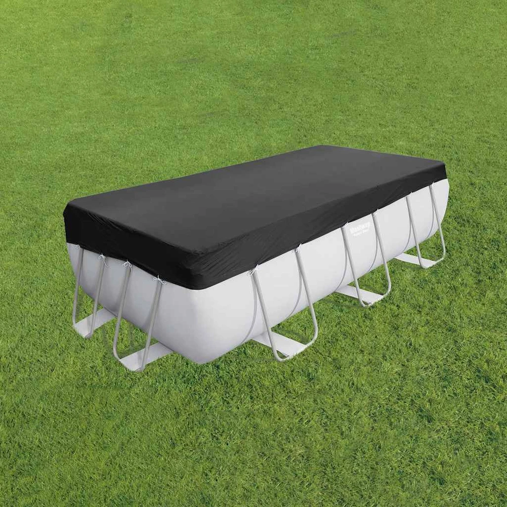 Bestway® Flowclear™ PVC baseino uždangalas 396 x 185 cm, juodas, kvadratinis