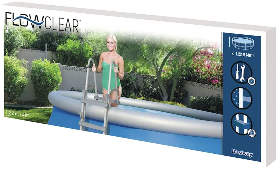 Bestway Flowclear Baseino kopetėlės, 122cm, 4 laipteliai