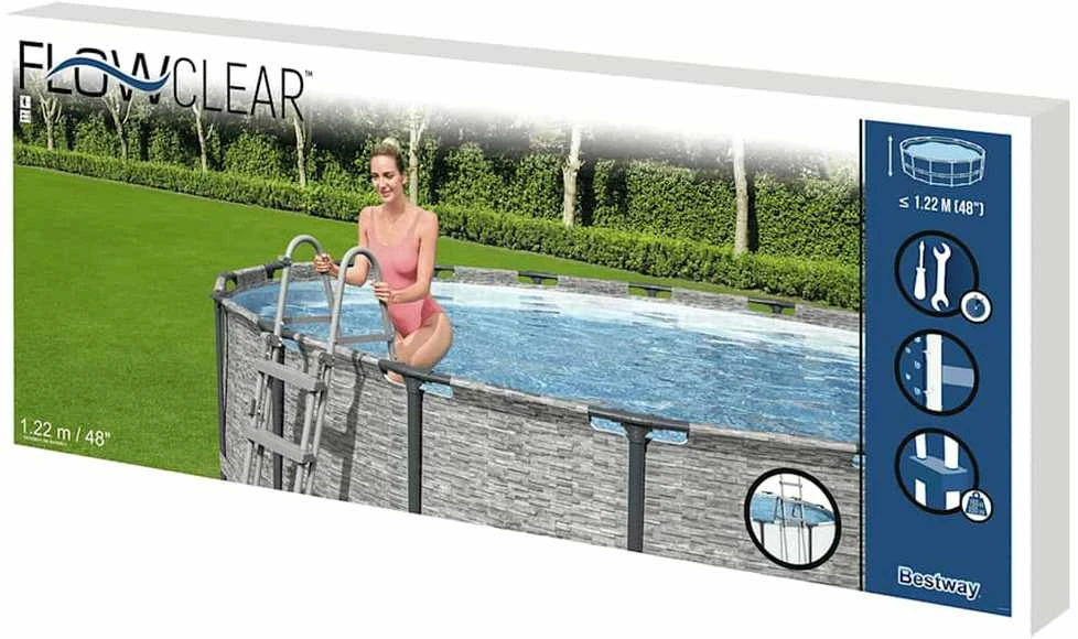 Bestway Flowclear Baseino kopetėlės, 122cm, 4 laipteliai