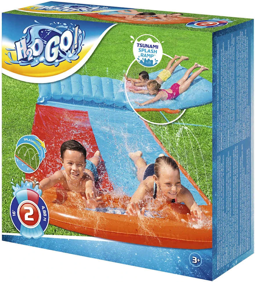 Bestway H2OGO Tsunami Splash Ramp Dviguba vandens čiuožykla