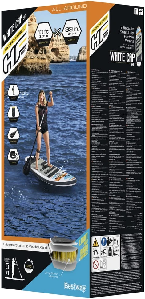 Bestway Hydro-Force Baltas Cap Set Pripučiama irklentė, 305x84x12cm