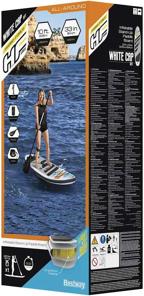 Bestway Hydro-Force Baltas Cap Set Pripučiama irklentė, 305x84x12cm