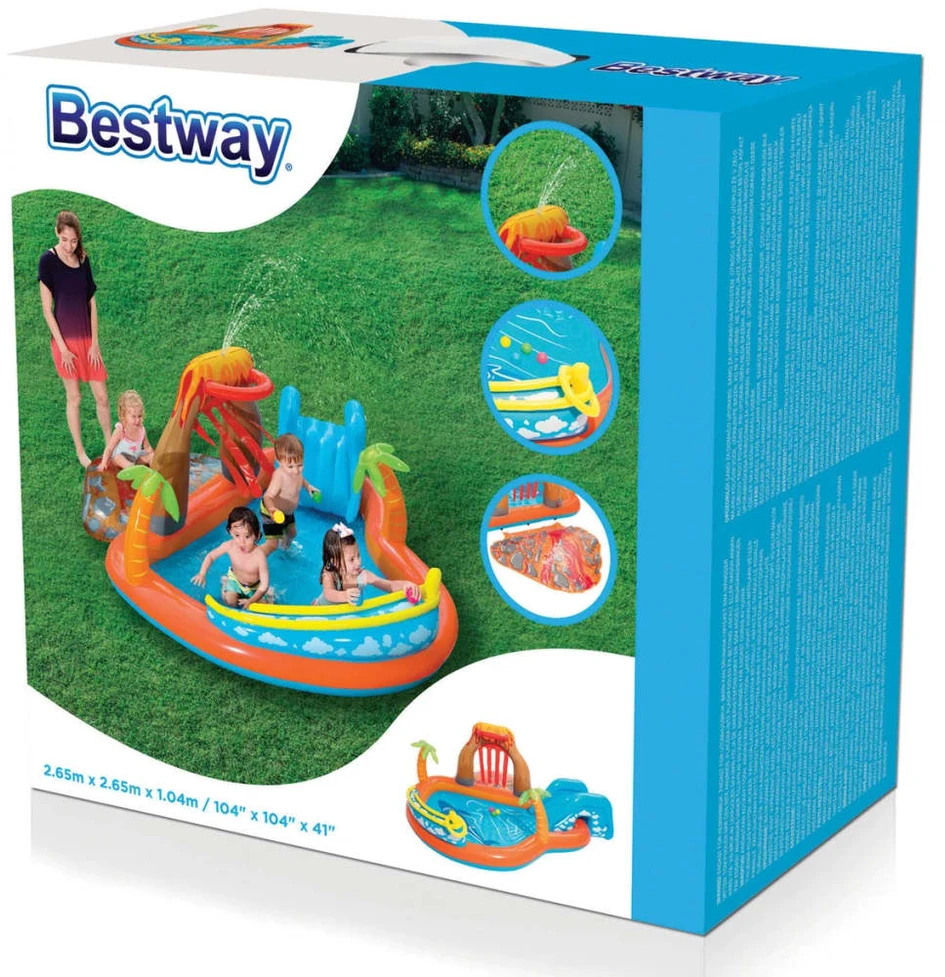 Bestway pripučiama žaidimų aikštelė - baseinas Ugnikalnis 265x265x104 cm (53069)