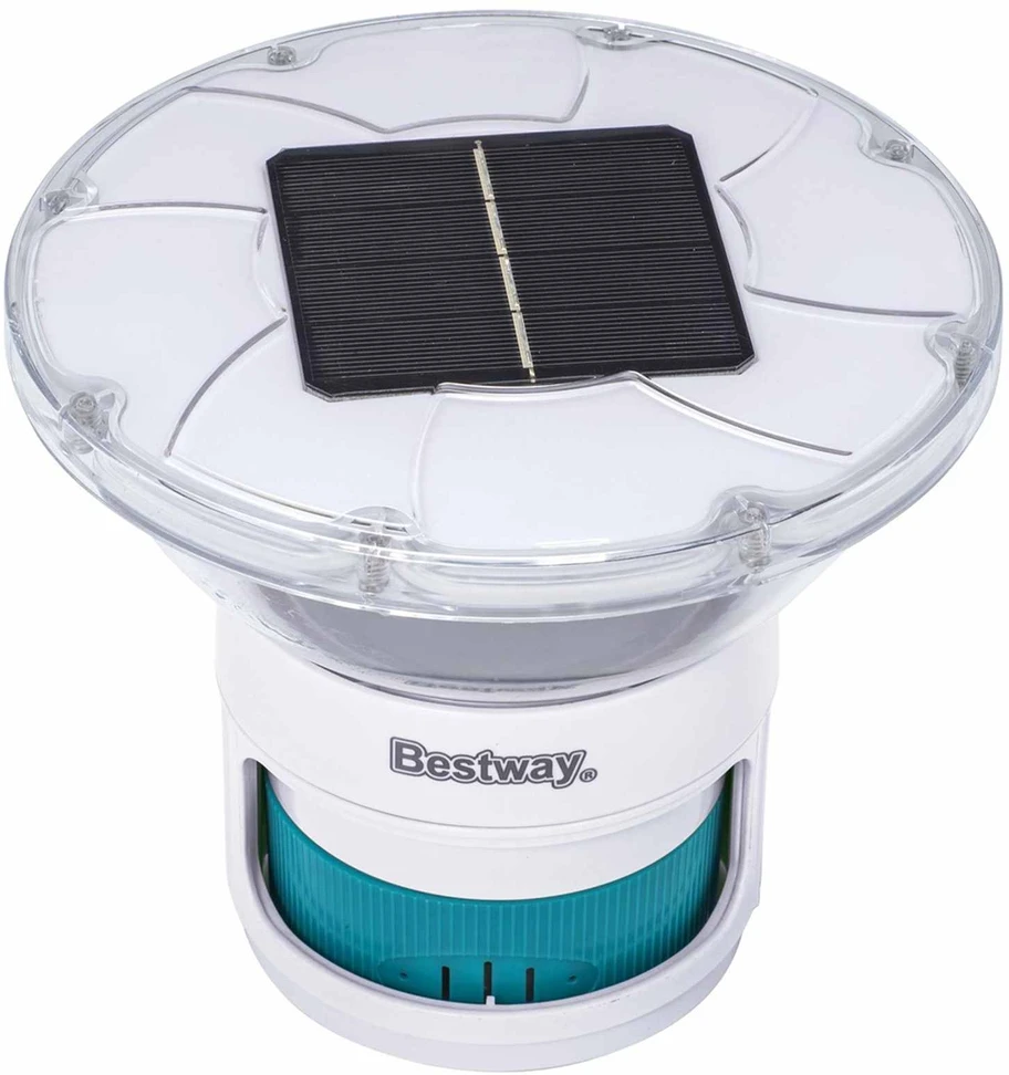 Bestway Plaukiojantis saulės šviesos Balta Ø 7,6 cm PC ir ABS