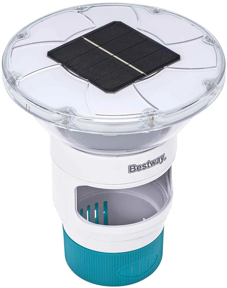 Bestway Plaukiojantis saulės šviesos Balta Ø 7,6 cm PC ir ABS