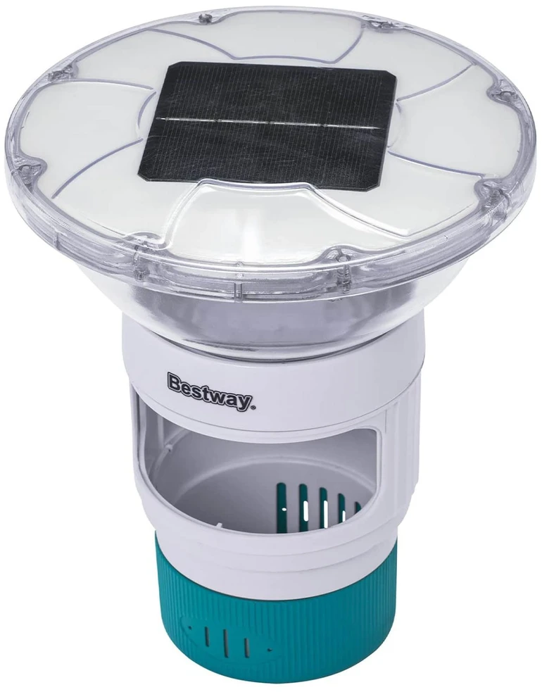 Bestway Plaukiojantis saulės šviesos Balta Ø 7,6 cm PC ir ABS