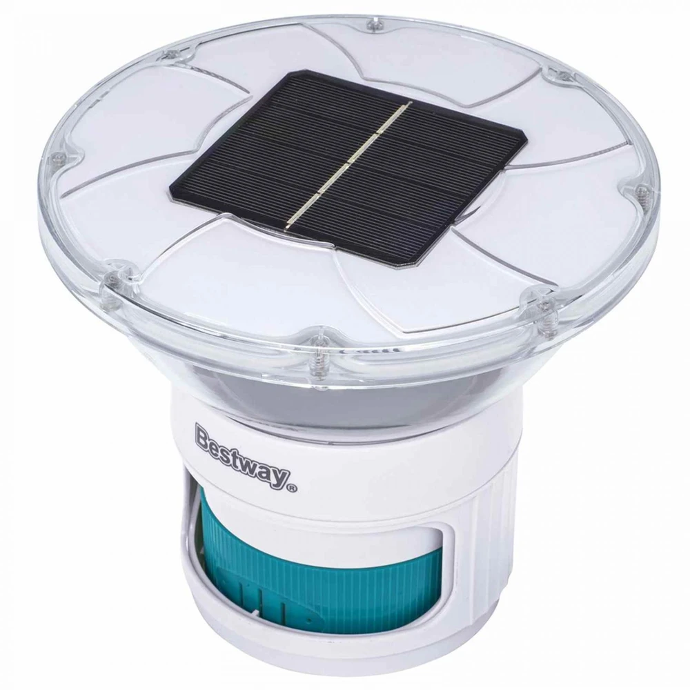 Bestway Plaukiojantis saulės šviesos Balta Ø 7,6 cm PC ir ABS