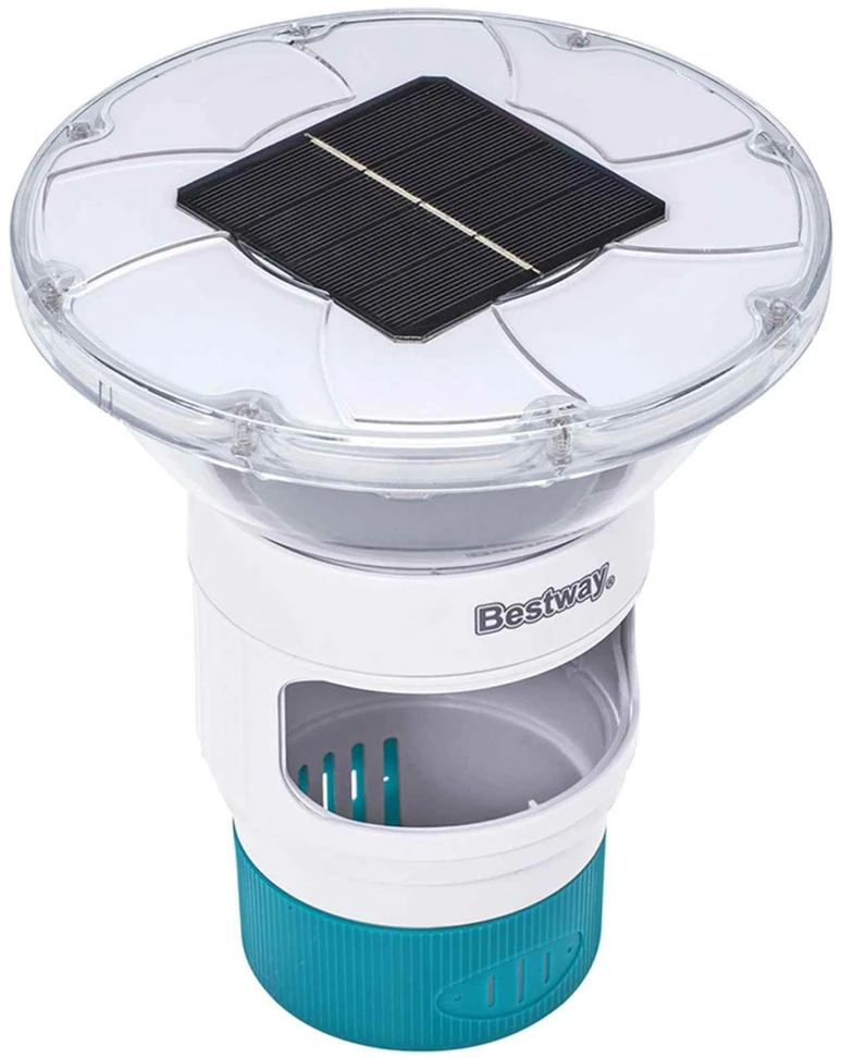 Bestway Plaukiojantis saulės šviesos Balta Ø 7,6 cm PC ir ABS