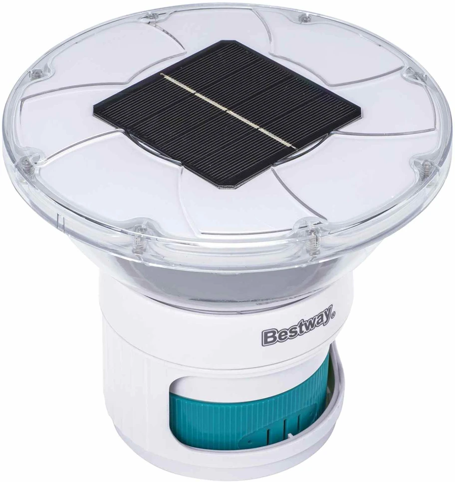 Bestway Plaukiojantis saulės šviesos Balta Ø 7,6 cm PC ir ABS