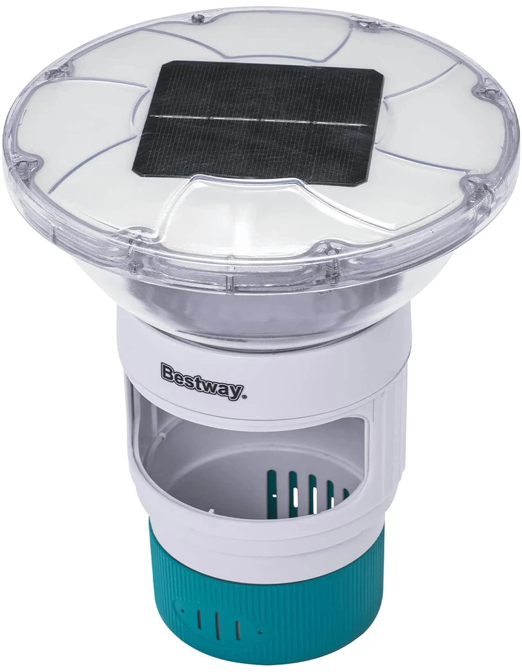 Bestway Plaukiojantis saulės šviesos Balta Ø 7,6 cm PC ir ABS