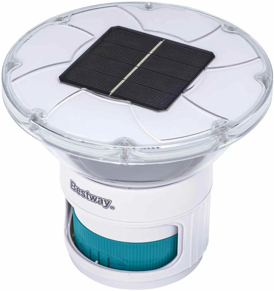 Bestway Plaukiojantis saulės šviesos Balta Ø 7,6 cm PC ir ABS
