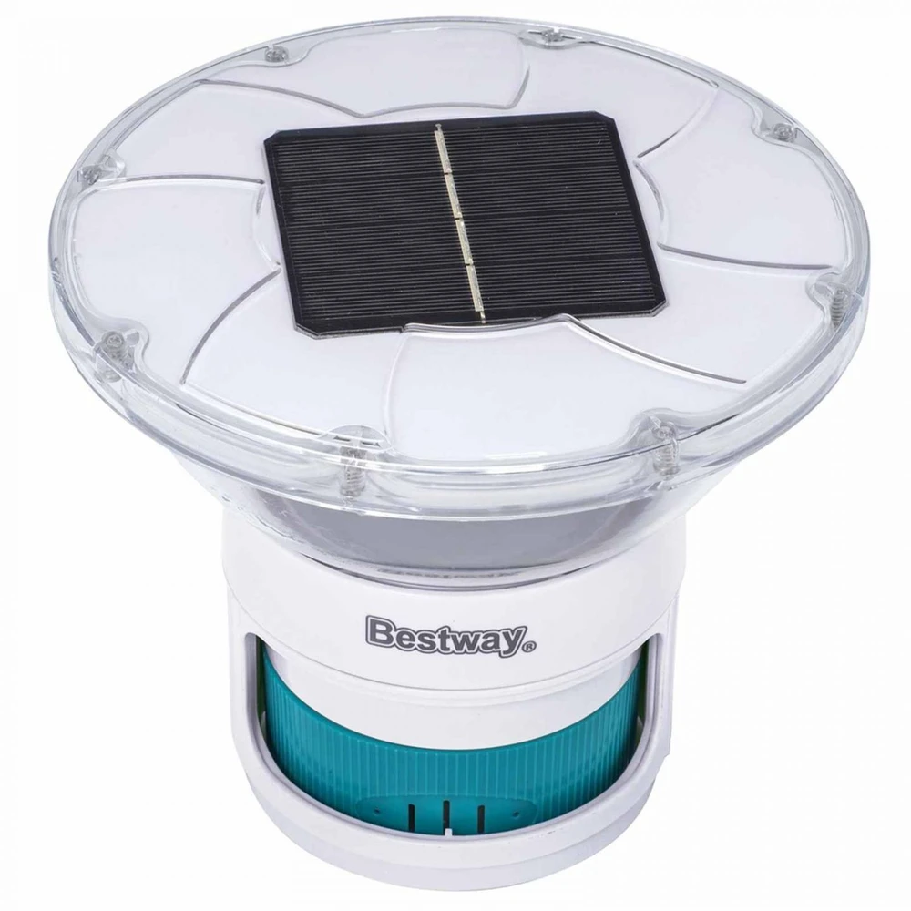 Bestway Plaukiojantis saulės šviesos Balta Ø 7,6 cm PC ir ABS