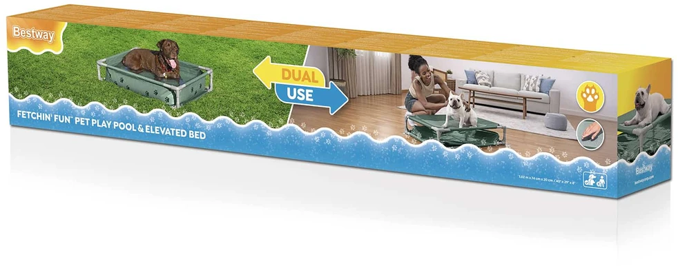 Bestway Priežeminė šunų žaidimų baseinas Žalia 102 x 74 x 20 cm