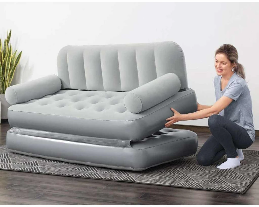 Bestway Pripučiama 3-1 poilsio sofa, pilkos spalvos
