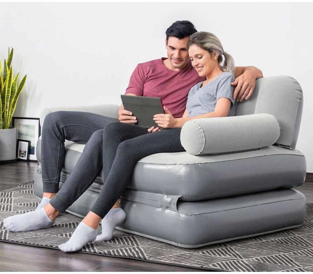 Bestway Pripučiama 3-1 poilsio sofa, pilkos spalvos