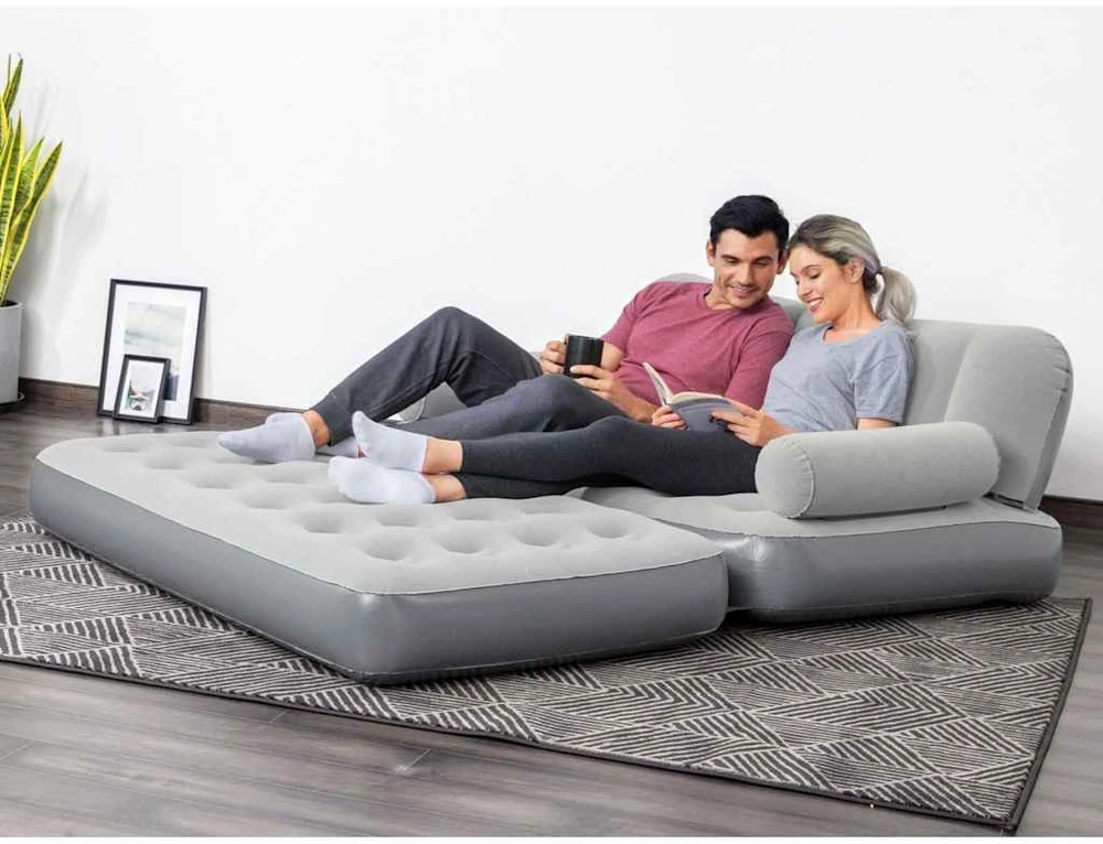 Bestway Pripučiama 3-1 poilsio sofa, pilkos spalvos