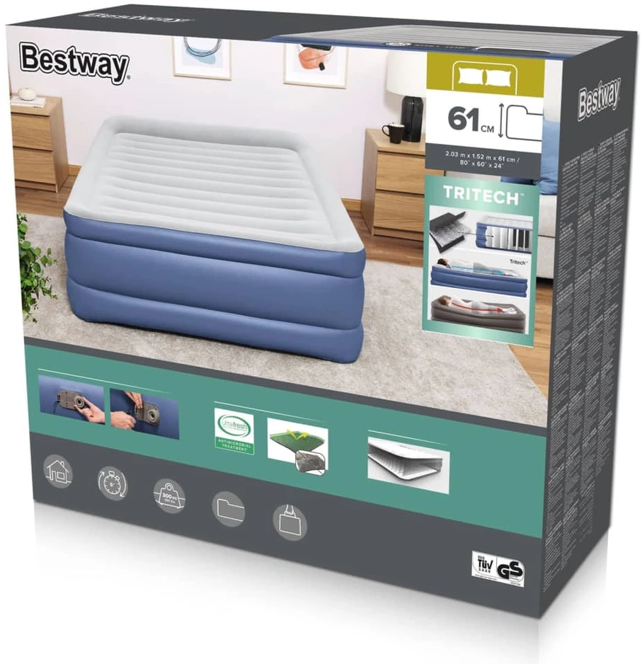 Bestway Pripučiama lova Tritech, mėlyna/pilka, 203x152x61cm, dvivietė