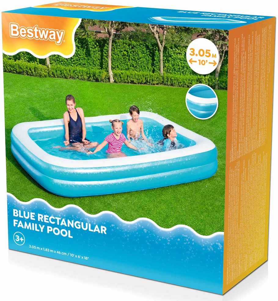 Pripučiamas Baseinas Bestway 305x183x46 cm, Mėlynas 54150 9805