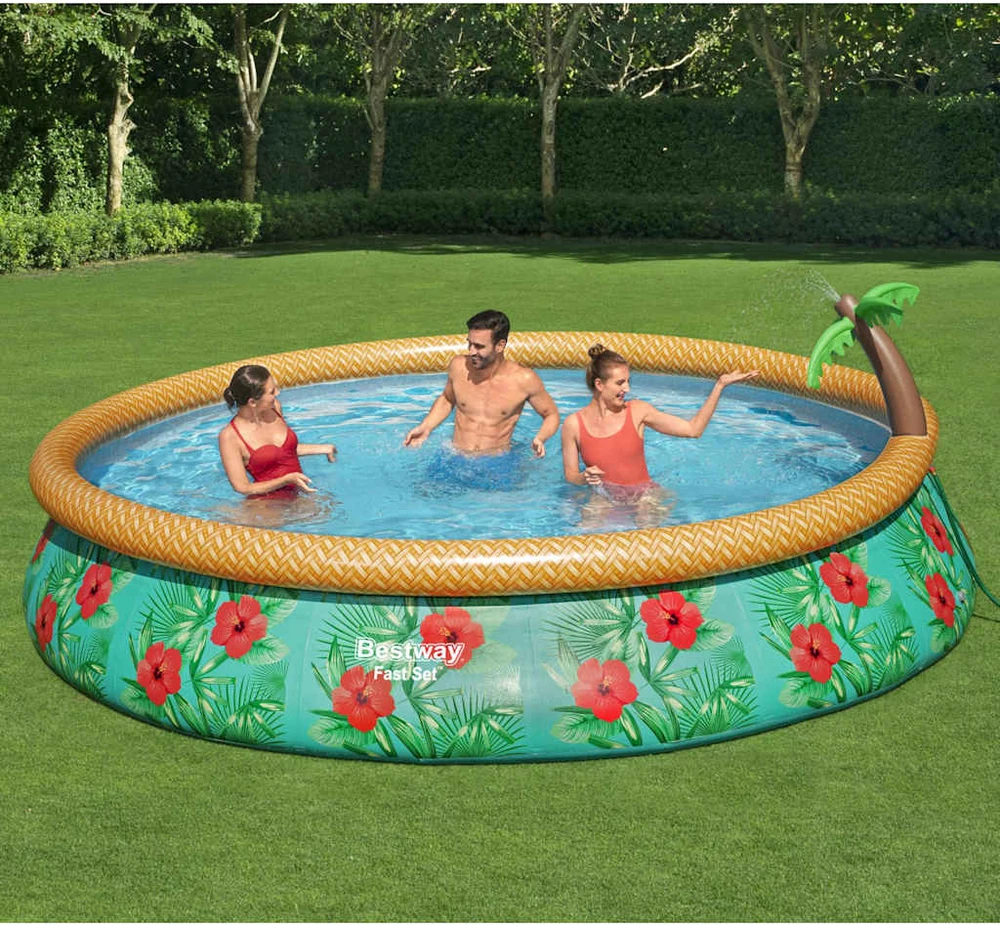 Bestway Pripučiamas baseinas Fast Set Paradise Palms, 457x84cm