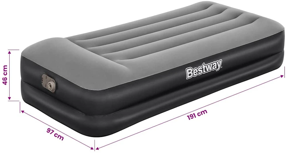 Bestway Pripučiamas čiužinys su įmontuota pompa, 191x97x46cm