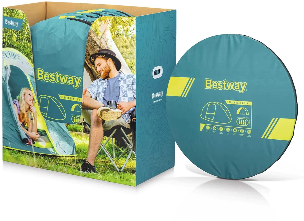 Keturvietė palapinė BESTWAY COOLMOUNT 4, 210 x 240 x 100 cm