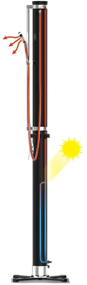 Bestway Solar Flow Lauko dušas, juodos spalvos, 20l