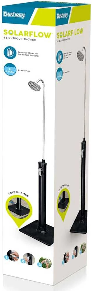 Bestway Solar Flow Lauko dušas, juodos spalvos, 8l