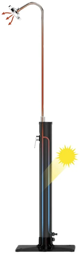 Bestway Solar Flow Lauko dušas, juodos spalvos, 8l