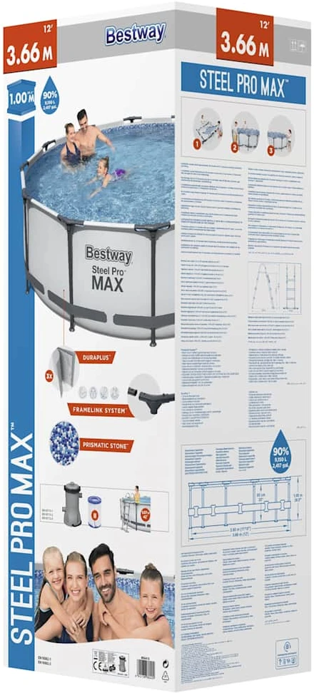 Bestway Steel Pro MAX Baseino rinkinys, 366x100cm