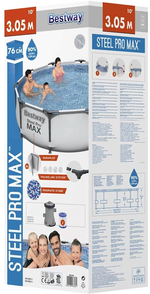 Baseinas su filtro pompa Bestway Steel Pro Max 3