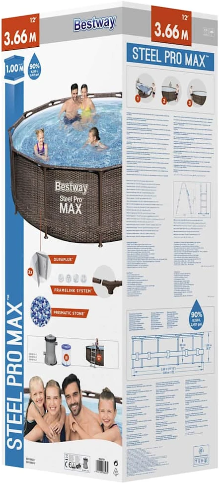 Baseinas Bestway Steel Pro Max Rotan 36