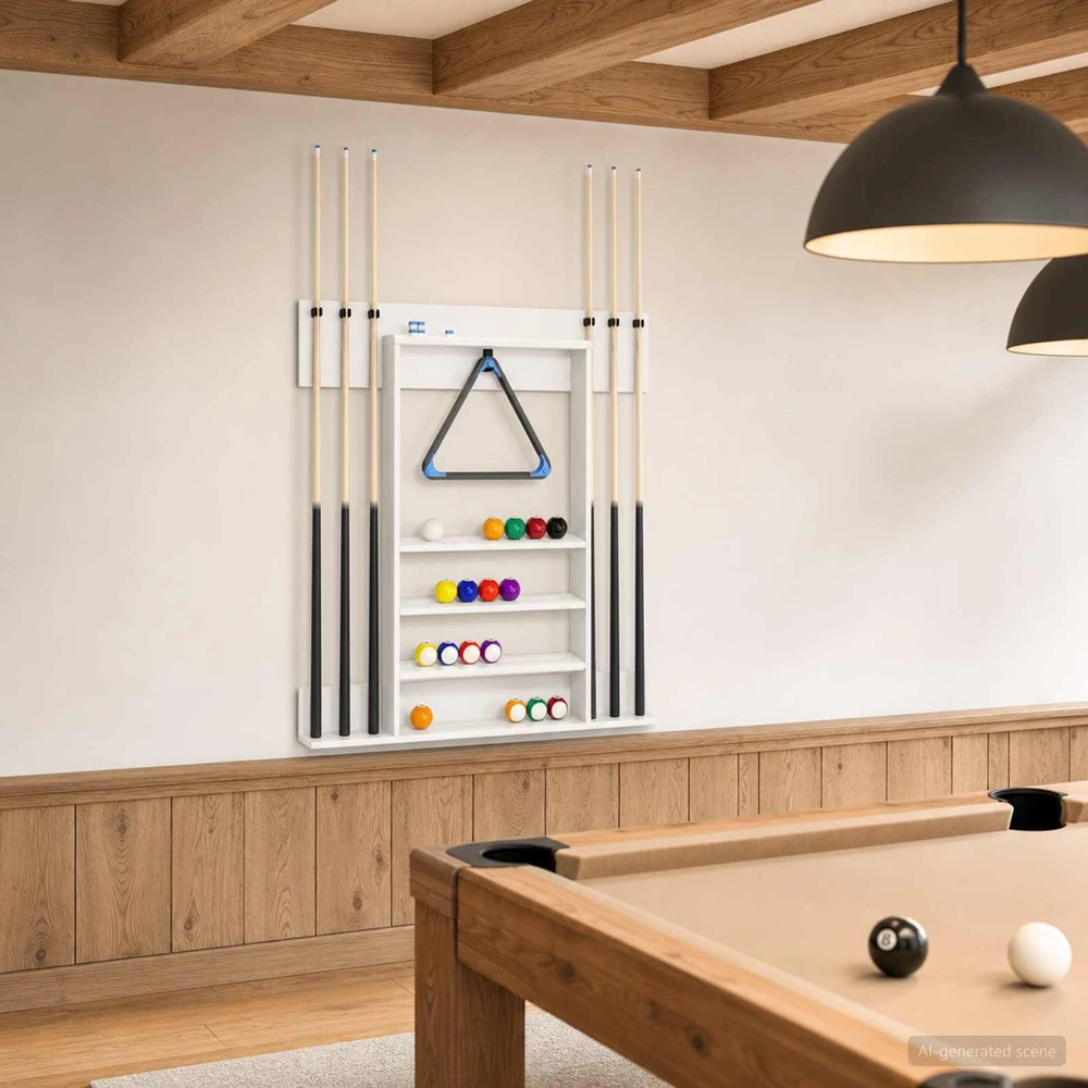 Biliardo lazdos stovas Apdirbta mediena 93 x 12 x 103 cm