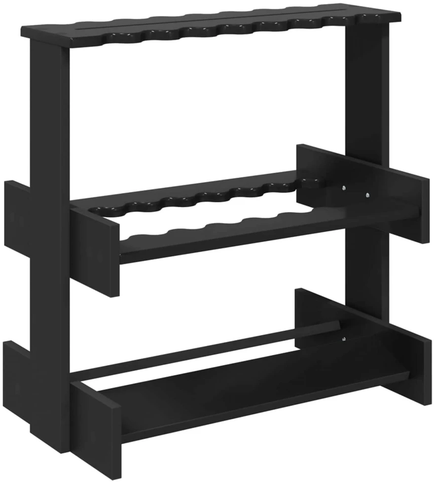 Biliardo lazdos stovas Apdirbta mediena 60 x 35 x 60 cm Juoda