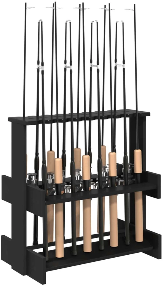 Biliardo lazdos stovas Apdirbta mediena 60 x 35 x 60 cm Juoda