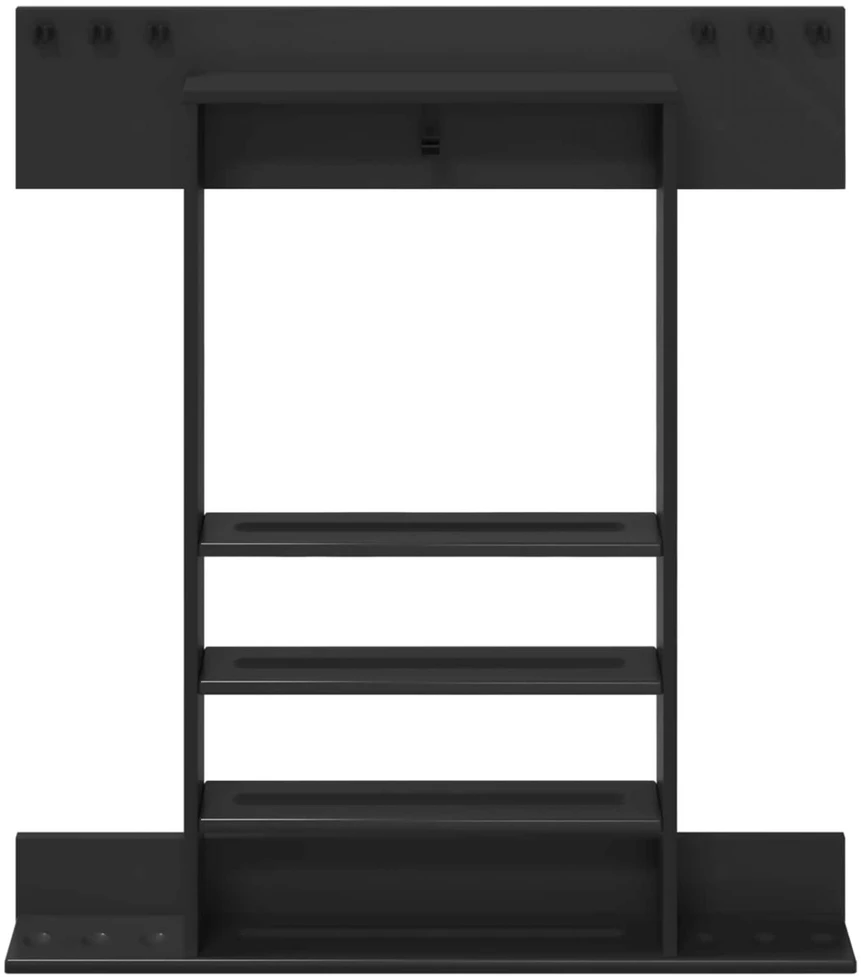 Biliardo lazdos stovas Apdirbta mediena 93 x 12 x 103 cm Juoda