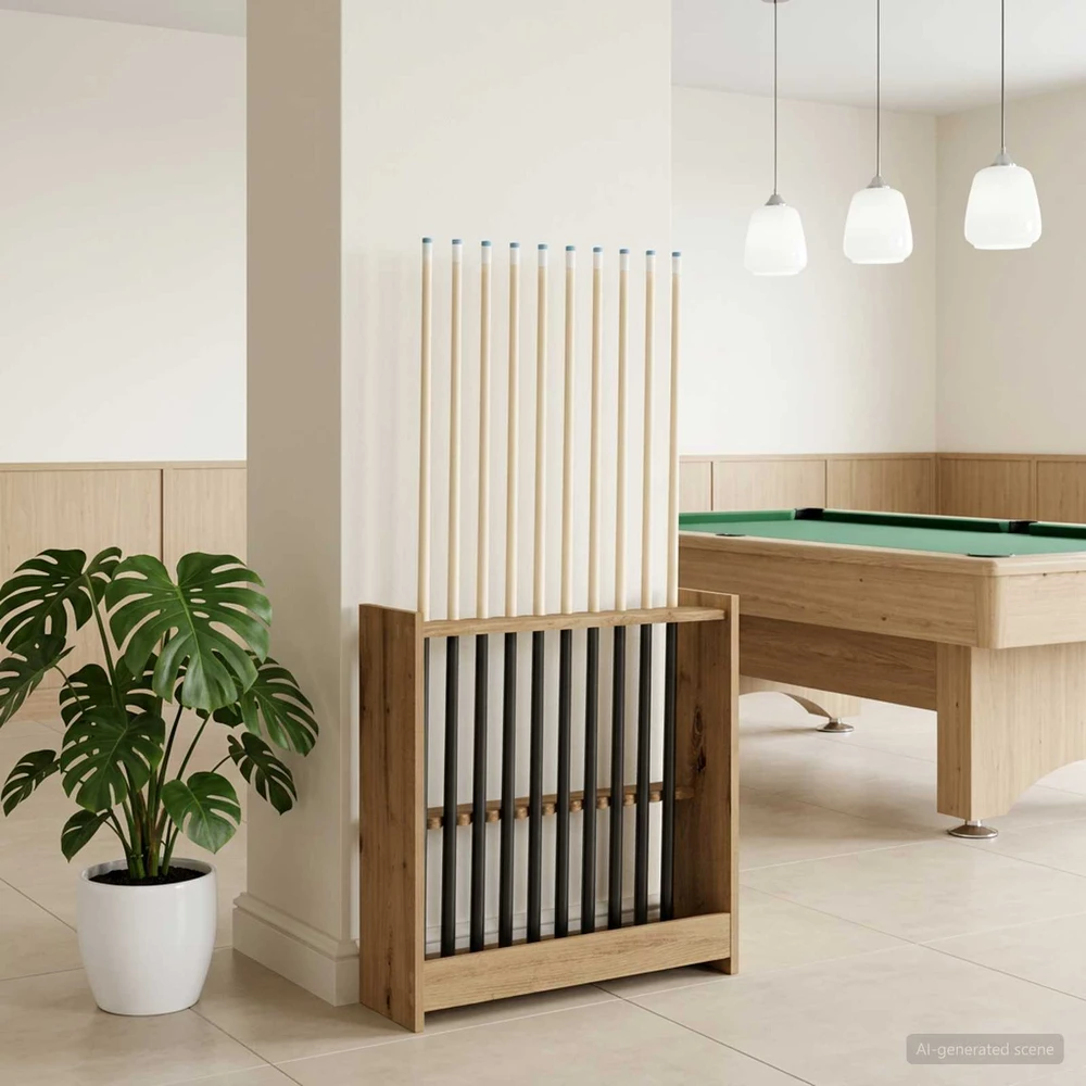 Biliardo lazdos stovas Apdirbta mediena 60 x 20 x 57 cm