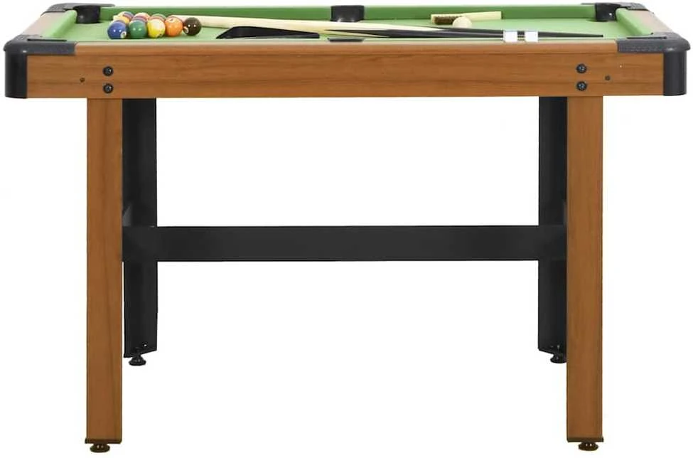 Biliardo stalas, 122x61x76cm, rudos spalvos, 4 pėdų ilgio