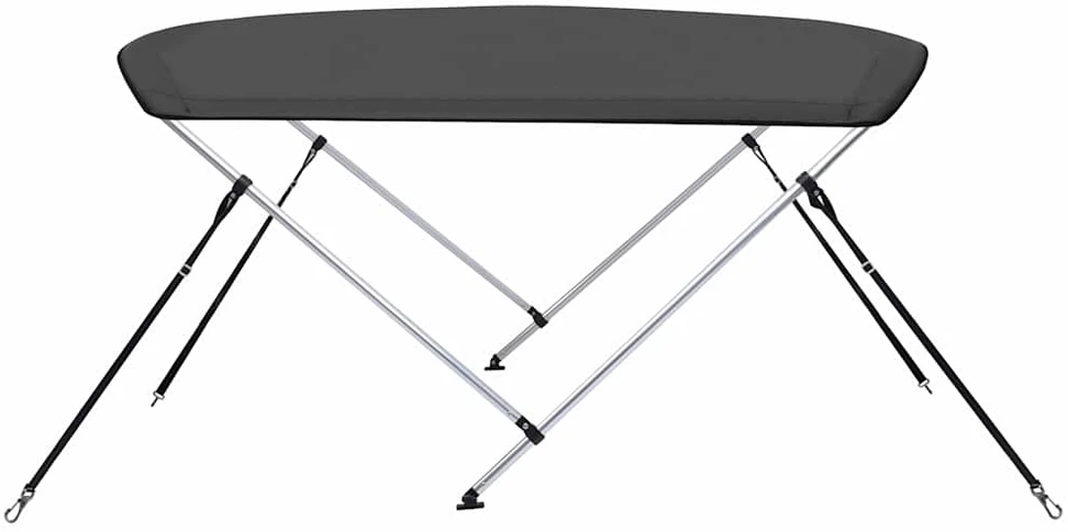 Bimini viršaus stogelis, antracito, 180x150x110cm, 2 lankai