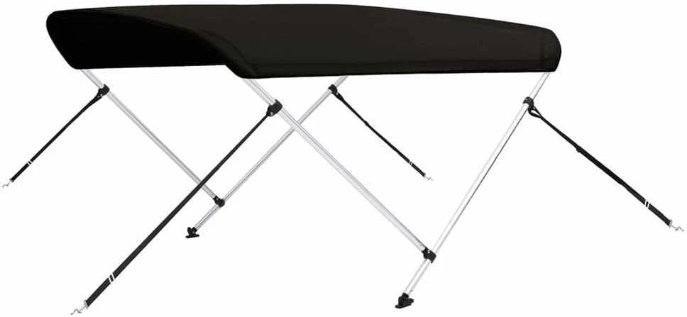 Bimini viršaus stogelis, juodas, 150x120x110cm, 2 lankų rėmas