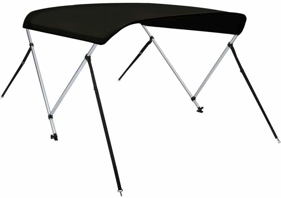 Bimini viršaus stogelis, juodas, 150x120x110cm, 2 lankų rėmas