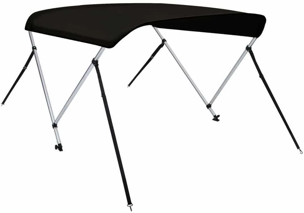 Bimini viršaus stogelis, juodas, 180x130x110cm, 2 lankų rėmas