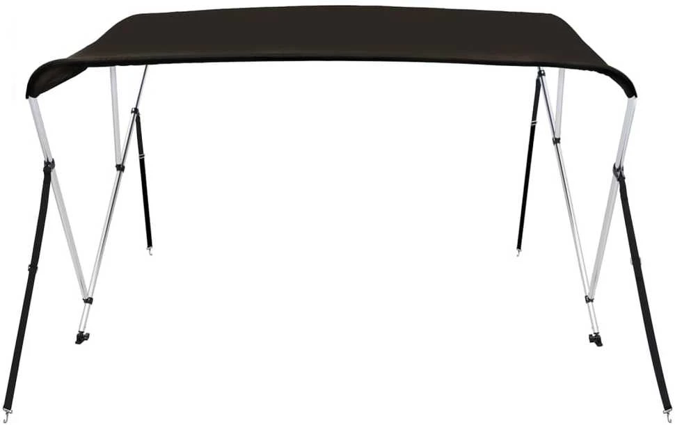 Bimini viršaus stogelis, juodas, 183x140x137cm, 3 lankų rėmas