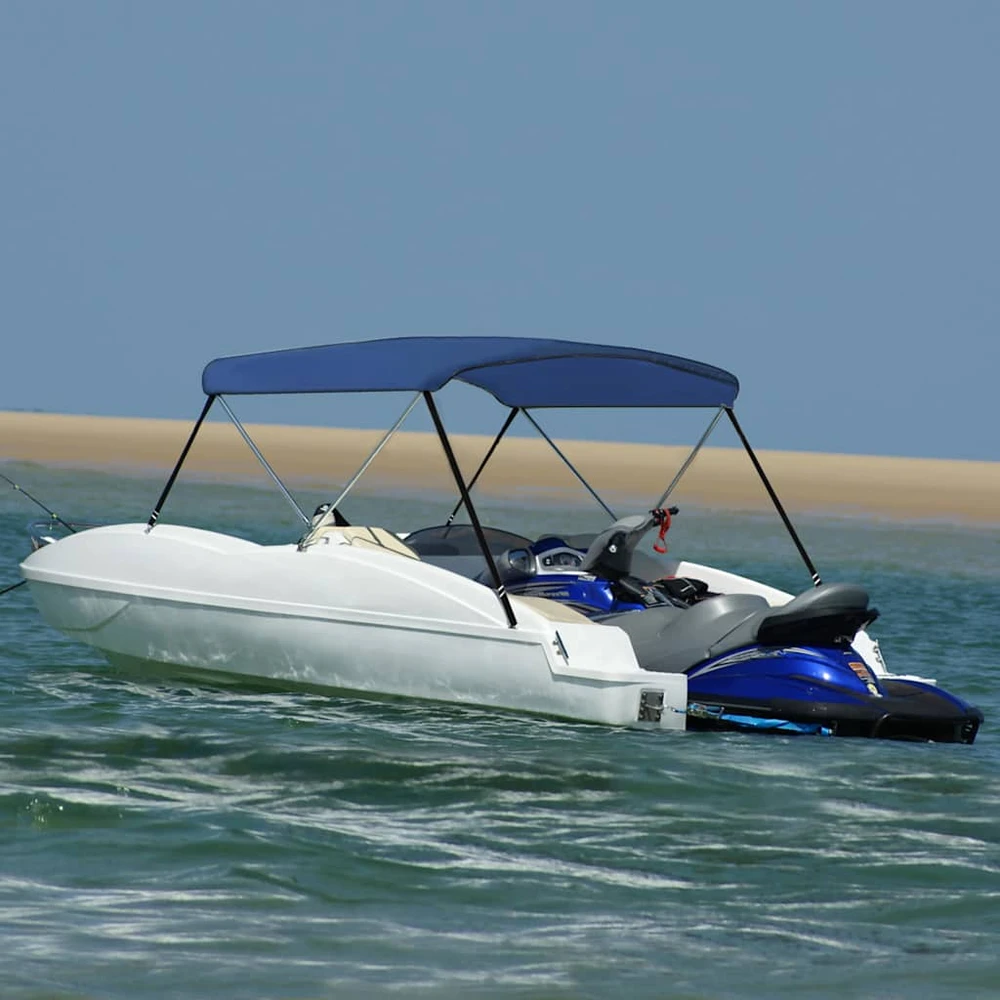 Bimini viršaus stogelis, mėlynas, 180x130x110cm, 2 lankų rėmas
