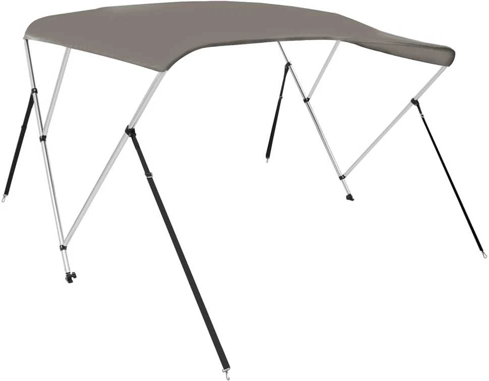 Bimini viršaus stogelis, pilkas, 183x196x137cm, 3 lankų rėmas